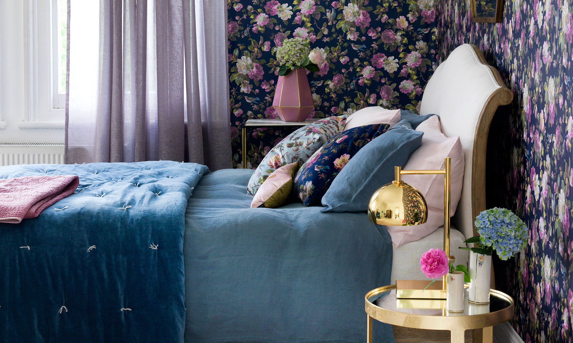 Create A Blissful Scheme With These Punchy Purple Bedroom